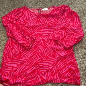 Long Tall Sally Pink and Red Top size 16